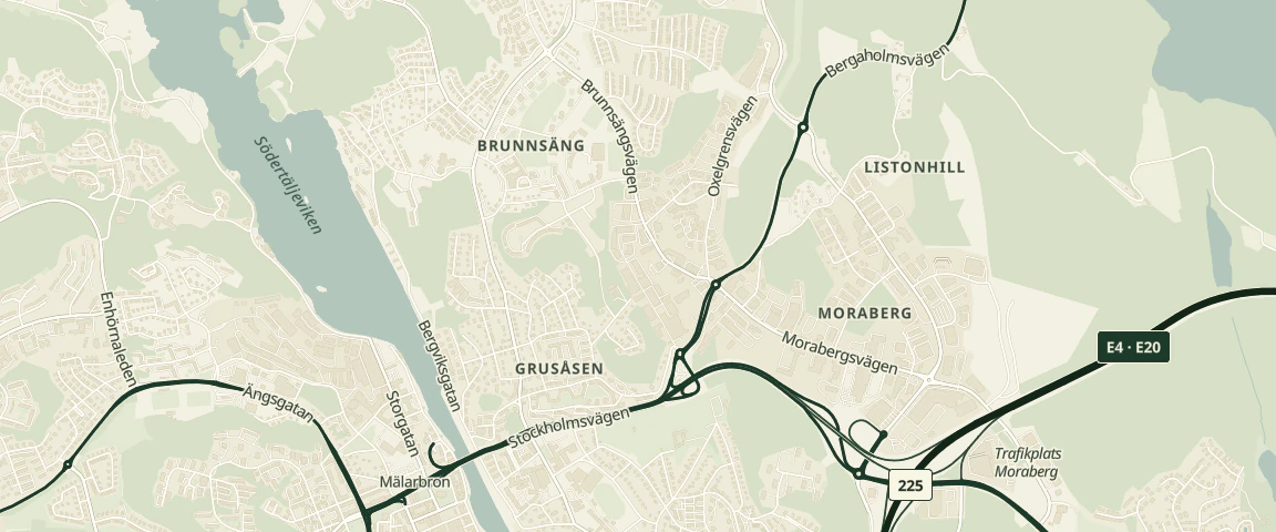 Karta som visar BA Simulatorgolf på Wedavägen 22A i Södertälje. Öppna platsen i Google Maps.
